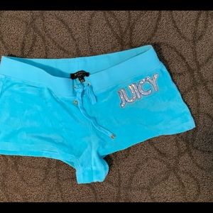 Juicy couture large Terry turquoise shorts